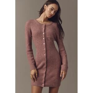 Anthropologie NWT Mare Mare Long-Sleeve Button Front Sweater Mini Dress XL